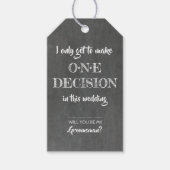 Ein Vorschlag für einen Beschluss Funny Trauzeuge Geschenkanhänger (Vorderseite)