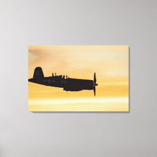 Ein Vought F4U Corsair-Kampfflugzeug Leinwanddruck
