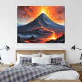 ein Vulkan mit Lava aus dem Berg Leinwanddruck (Insitu (Schlafzimmer))