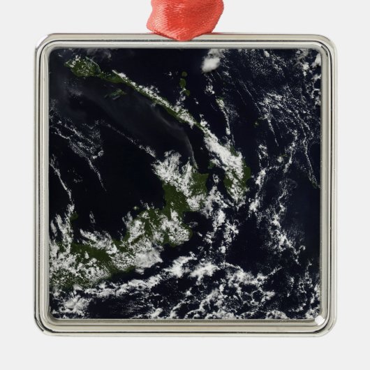 Ein vulkanischer Abfluss aus der Rabaul-Caldera Ornament Aus Metall (Vorne)