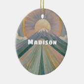 Ein vulkanischer Serenade Personalisiert Keramik Ornament (Rechts)