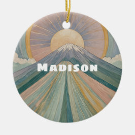 Ein vulkanischer Serenade Personalisiert Keramik Ornament