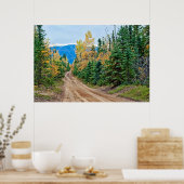 Ein waagerechtes Plakat auf der Straße hinunter (Küche)