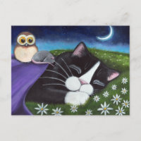 Ein wachsames Auge | Fantasy Tuxedo Cat Art