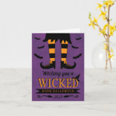 Ein wackeliges gutes Halloween Karte (Gelbe Blume)