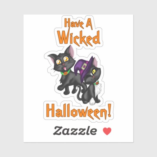 Ein wackeliges Halloween Aufkleber (Blatt)