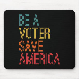 Ein Wähler Rettete Amerika Wählen Sie Retro Vintag Mousepad