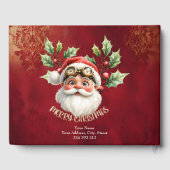 Ein wahnsinniger Steampunk-Weihnachtsmann Gästebuch (Rückseite)