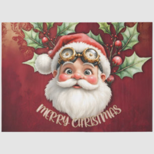 Ein wahnsinniger Steampunk-Weihnachtsmann Seidenpapier