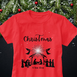 Ein wahrer Christlicher Weihnachtskrippen Jesus T-Shirt