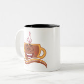Ein wahrer Kaffeetrinker  Zweifarbige Tasse (Vorderseite Links)
