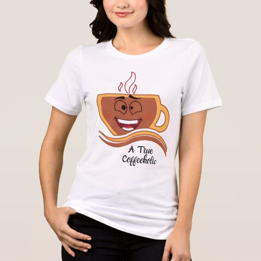 Ein wahrer Kaffeeverrückter Kaffee Tri-Blend Shirt (Vorderseite)