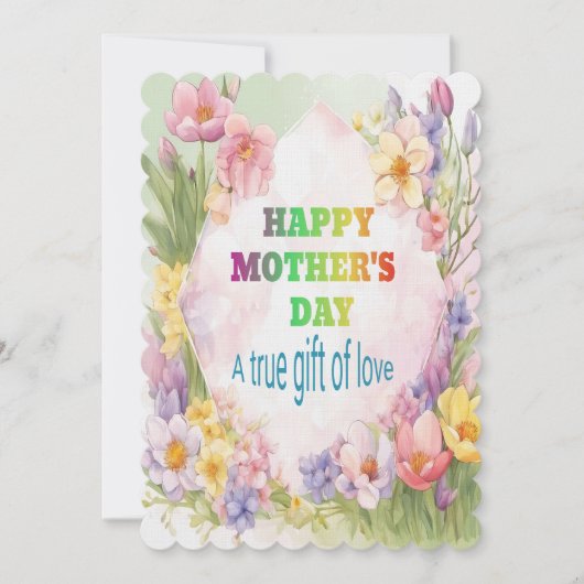 Ein wahres Geschenk der Liebe Einladung (Vorderseite)