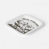 Ein wahres Paradies für Jagen und Fischen Pappteller (Gewinkelt)