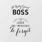 Ein wahrhaft großes Boss-Geschenkschild Fensteraufkleber (Blatt)