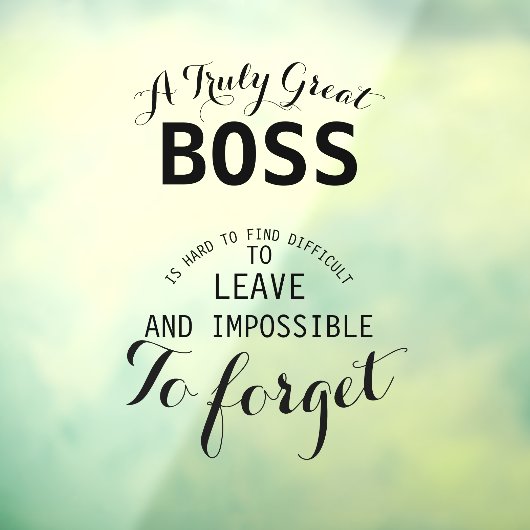 Ein wahrhaft großes Boss-Geschenkschild Fensteraufkleber (Blatt 3)