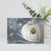 Ein wahrhaftiges Märchen-Hochzeitsrap RSVP Karte (Stehend Vorderseite)