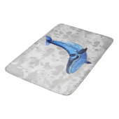 Ein Wal auf Grunge Papier Textur mit grauen Splash Badematte (Schrägansicht)