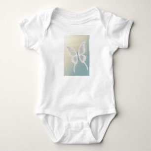 Ein Wal, der durch den Raum schwimmt, Baby Strampler