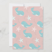 Ein Wal, der eine gute Zeit pinkfarben Mädchen am Einladung (Rückseite)