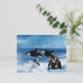 Ein Wal einer Welt Postkarte (Stehend Vorderseite)