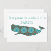 Ein Wal eines Party Einladung (Vorne/Hinten)