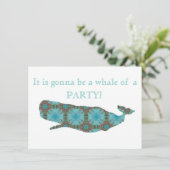 Ein Wal eines Party Einladung (Stehend Vorderseite)