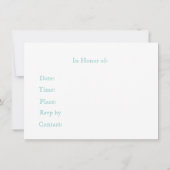 Ein Wal eines Party Einladung (Rückseite)