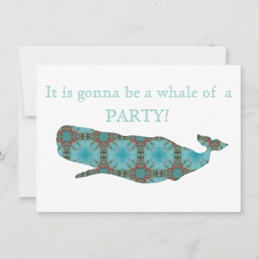 Ein Wal eines Party Einladung (Vorderseite)