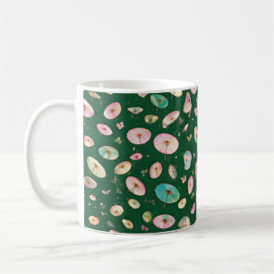 Ein Waldgrüner 1000-Schirme-Wald Kaffeetasse