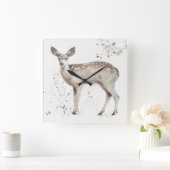 Ein Waldweg IX Quadratische Wanduhr (Zuhause)