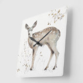 Ein Waldweg IX Quadratische Wanduhr (Winkel)