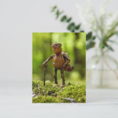 Ein Wanderer auf der Reise. Summer Camping Postkarte (Stehend Vorderseite)