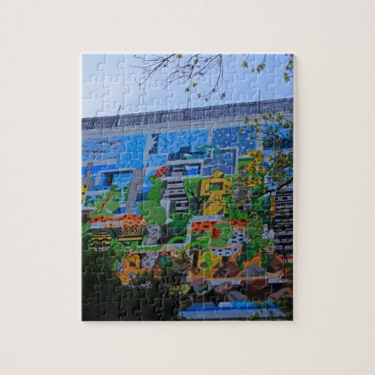 Ein Wandgemälde auf dem San Antonio Riverwalk Puzzle (Vertikal)