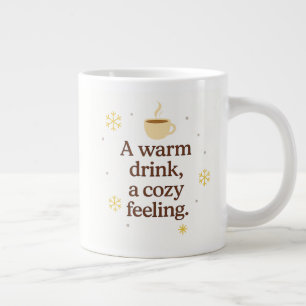 Ein warmer Drink, ein gemütliches Gefühl Wintert Jumbo-Tasse