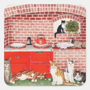 Ein warmer Ort Quadratischer Aufkleber