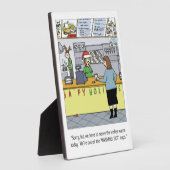 Ein warmes Kaffeehaus - Funny Holiday Cartoon Fotoplatte (Seite)