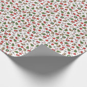 Ein warmes Weihnachtsmuster mit Schneemännern und Geschenkpapier (Ecke)