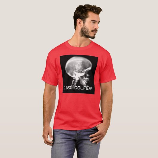 Ein was für Discgolfspieler denkt T-Shirt (Vorne ganz)