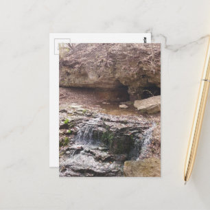 ein Wasserfall in Burlington, Iowa Postkarte