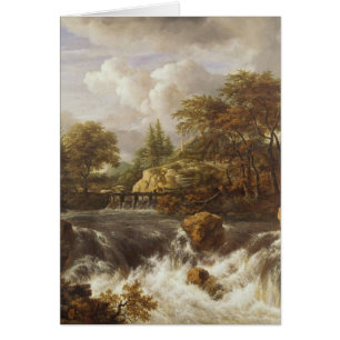 Ein Wasserfall in einer felsigen Landschaft,