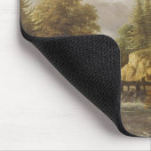 Ein Wasserfall in einer felsigen Landschaft, Mousepad (Ecke)