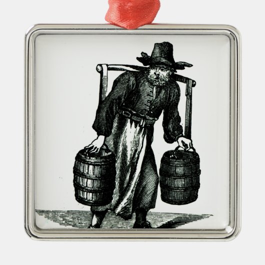 Ein Wasserträger Silbernes Ornament (Vorne)