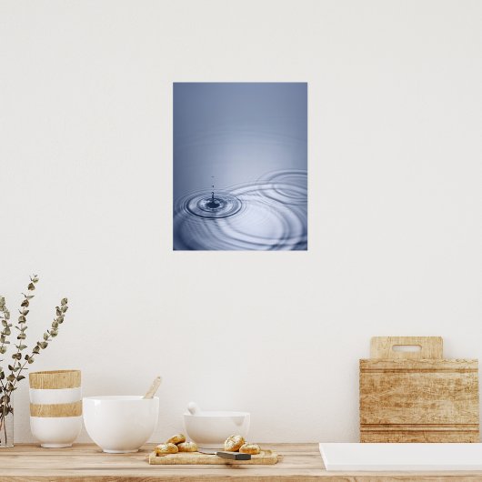 Ein Wassertropfen im Single, der in eine ruhige La Poster (Küche)