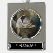 Ein Water Baby in Seashell von Bikini Nymph gefund Banner-Ornament Silber (Vorderseite)