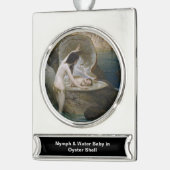 Ein Water Baby in Seashell von Bikini Nymph gefund Banner-Ornament Silber (Links)