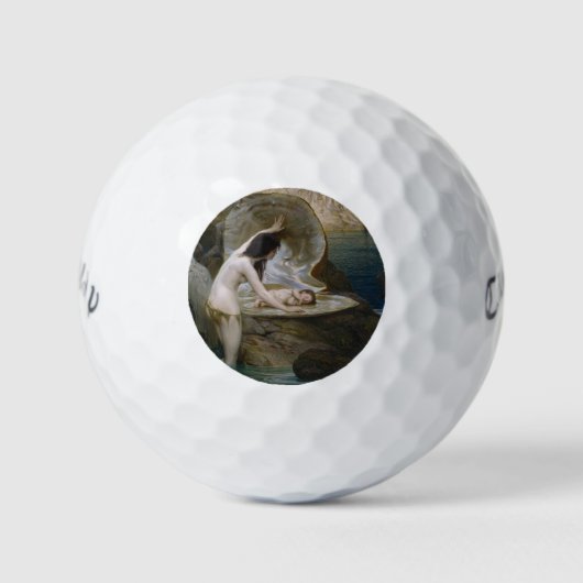 Ein Water Baby in Seashell von Bikini Nymph gefund Golfball (Vorderseite)