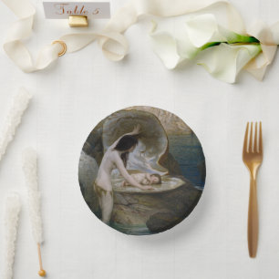 Ein Water Baby in Seashell von Bikini Nymph gefund Pappteller