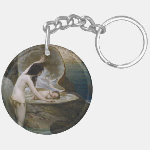 Ein Water Baby in Seashell von Bikini Nymph gefund Schlüsselanhänger