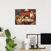 Ein Waterloo, Hunde spielen Poker, Poster (Heimbüro)